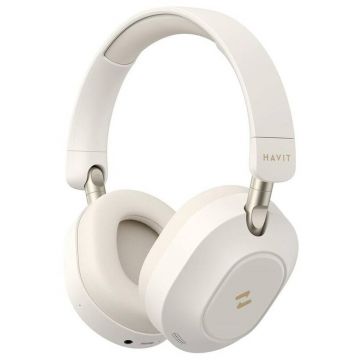 HAVIT Casti cu microfon Havit H668BT, Bluetooth/3.5 mm jack, Beige