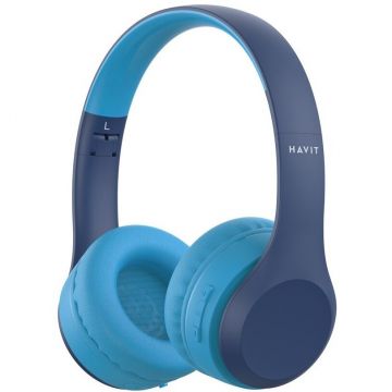 HAVIT Casti Havit H626BT, Bluetooth, Wireless pentru Copii,  Albastru