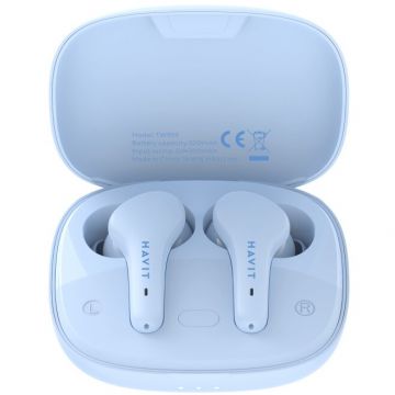 HAVIT Casti HAVIT TW959, Bluetooth 5.1, TWS, Open-Ear, Control tactil, Albastru