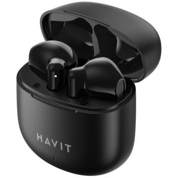 HAVIT Casti HAVIT TW976, Bluetooth 5.3, TWS, In-Ear, Control tactil, Negru