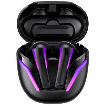 HAVIT Casti wireless gaming Havit TW970 - TWS, RGB, in-ear, Bluetooth, Negru