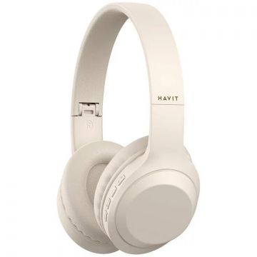 HAVIT Casti wireless HAVIT H628BT, pliabile, bluetooth 5.1, Bej