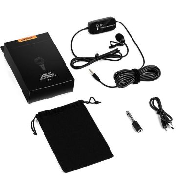 K&F Concept Microfon lavaliera K&F Concept M-1 hands free pentru DSLR Smartphone KF10.010
