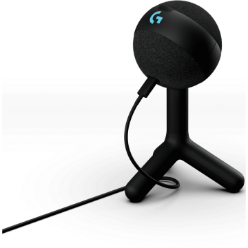 Logitech Microfon Gaming Logitech Yeti ORB, Lightsync RGB, USB, 70 - 20000 Hz, Negru