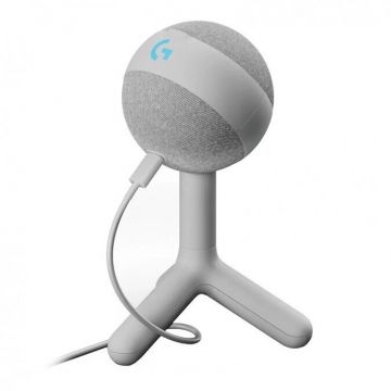 Logitech Microfon Gaming Logitech Yeti ORB, Lightsync RGB, USB, Alb
