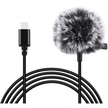 Puluz Microfon lavaliera Puluz PU425 1.5m USB-C / Type-C​, hands free