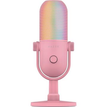 Razer Microfon Razer Seiren V3 Chroma RGB USB, frecventa raspuns 20 Hz - 20000 Hz, sensibilitate 34 Db, Roz