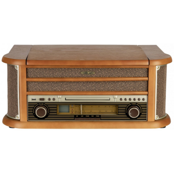 Reflexion Sistem audio retro Reflexion HIF2002 FM, CD, Caseta, Platan, USB, Carcasa din lemn natural, Mod de inregistrare, Include telecomanda