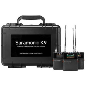 SARAMONIC Kit lavaliere Saramonic K9 Digital Duo Sistem Wireless, UHF, 2TX, 1RX, Float Timecode Sync, IP67