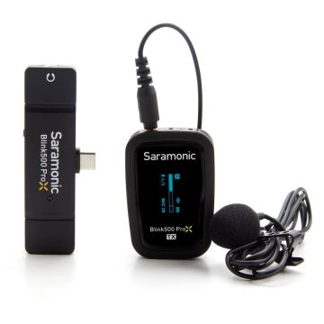 SARAMONIC Kit microfon wireless Saramonic Blink500 ProX B5, 1x Receptor cu USB-C, 1x Transmitator cu lavaliera