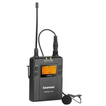 SARAMONIC Sistem de microfon fara fir UHF cu 2 x 96 de canale Gama de frecventa: 514 MHz - 596 MHz Afisaj LCD usor de citit