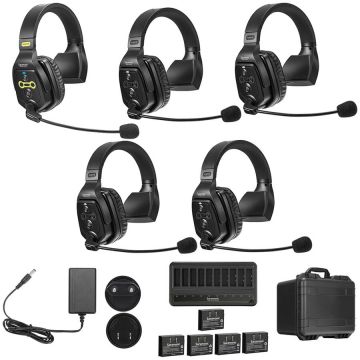 SARAMONIC Solutie intercom completa Saramonic WiTalk WT5S, 5 persoane, Full-Duplex, 1.9GHz, single-ear