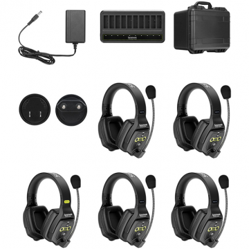 SARAMONIC Solutie intercom Saramonic WiTalk WT5D, Wireless, 5 persoane, Full-Duplex, 1.9GHz, dual-ear