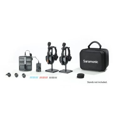 Sistem Intercom Wireless pentru 2 Persoane WiTalk9 WT2S Full-Duplex 1.9GHz Casti Single-ear Negru