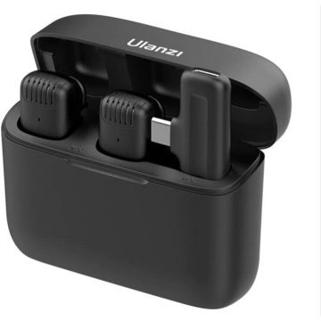 Ulanzi Sistem wireless Ulanzi J12 cu 2xMicrofon lavaliera Transmitator si Receiver pentru USB Type-C-2883