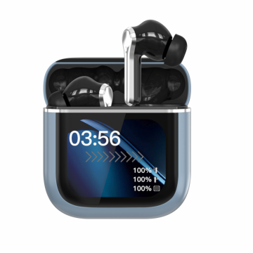 Akai Casti audio Akai, in-ear, cu 4 microfoane, BT, ANC&ENC, Albastru-Argintiu