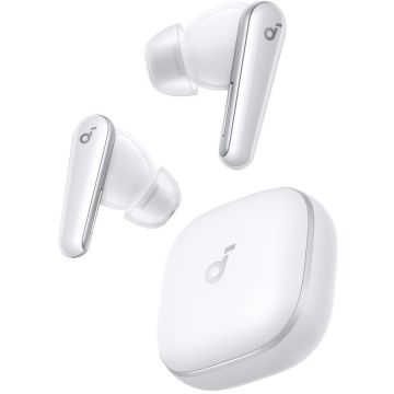 Anker Casti True Wireless Anker SoundCore Liberty 5, Active Noise Cancelling, Autonomie 48 ore, IP55, Dolby Audio, Bluetooth 5.4 Alb