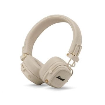Casti Stereo Wireless Marshall Major V, Bluetooth, Autonomie 100+ ore (Crem)