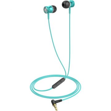 HAVIT Casti cu Microfon Havit E303P, In ear, Jack 3.5 mm, cu fir, frecventa 20-20.000 Hz, Albastru
