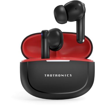 Taotronics Casti wireless TaoTronics TT-BH1120, Bluetooth 5.3, IPX5, Autonomie 30 de ore, Negru