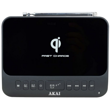 Akai Radio cu ceas Akai ACRB-1000, Bluetooth 5.1, AM/FM, USB, Negru