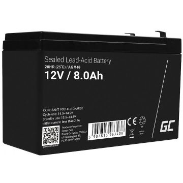 Green Cell Acumulator stationar 12V 8Ah F2 AGM Green Cell AGM46 UPS