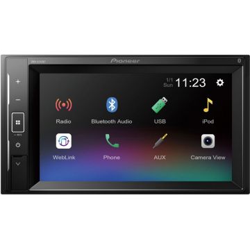 Pioneer Multimedia player auto, Pioneer, 2 DIN, 4x50W, afisaj de 6,2 inchi, USB, Bluetooth, Negru