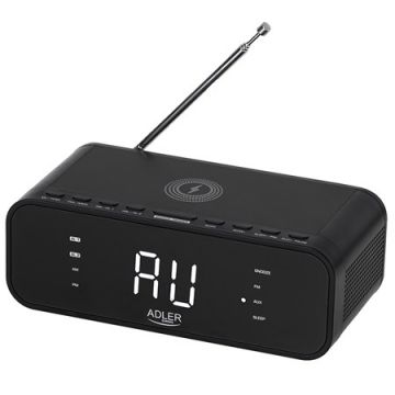 radio cu ceas incarcare wireless ad 1192 negru adler