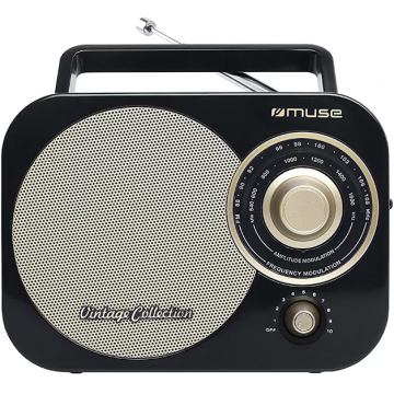 Radio M-055RB Vintage   AUX-in Portabil  FM/MW Boxa Frontala Negru