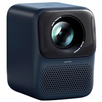 Xiaomi Videoproiector Xiaomi Wanbo T2 Max, Rezolutie FHD 1920 x 1080, Android, Wi-Fi, Bluetooth, Auto Focus, Albastru