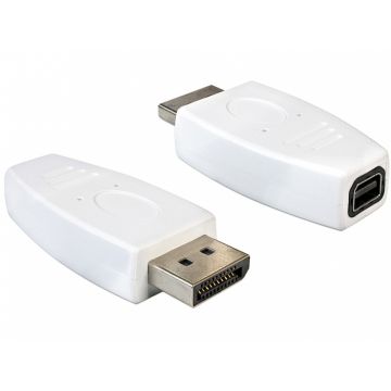 Adaptor DisplayPort la mini DisplayPort T-M alb, Delock 65240