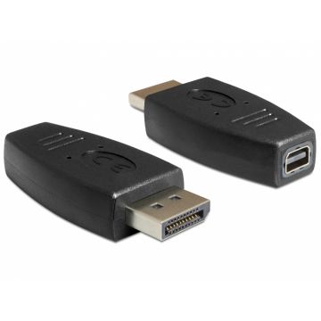 Adaptor DisplayPort la mini DisplayPort T-M Negru, Delock 65237