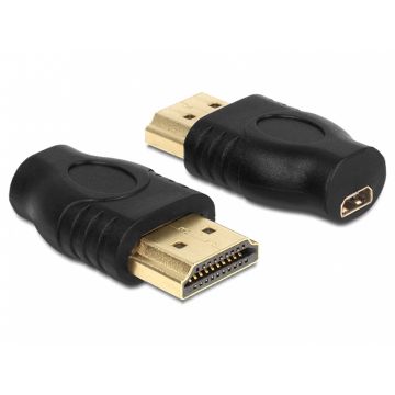 Adaptor micro HDMI-D la HDMI-A M-T, Delock 65507