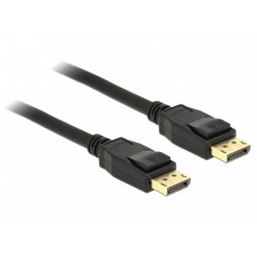 Cablu Displayport 4K60Hz T-T 5m Negru, Delock 83808