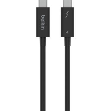 Cablu video Belkin USB-C - USB-C, Thunderbolt 4, 2 m, negru