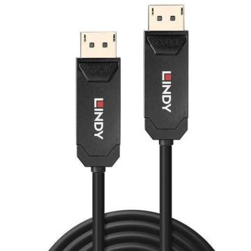 Cablu video LINDY DisplayPort Male - DisplayPort Male, 50m, negru