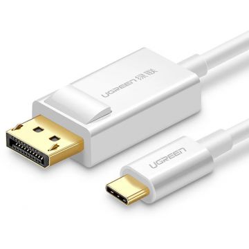 Cablu video Ugreen MM139 DisplayPort Male - USB-C Male, 1.5 m, Alb