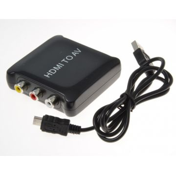 Convertor HDMI la 3 x RCA Composite video+Audio alimentare USB, KHCON-16