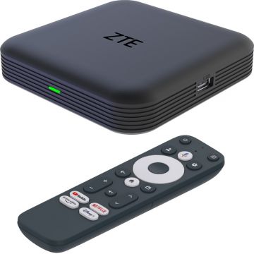 Media-player ZTE ZXV10 Media Box, 4K, Google TV, Chromecast, Quad-Core, 32 GB, Wi-Fi, Bluetooth, HDMI, Telecomanda comenzi vocale, Black Media-player ZTE ZXV10 Media Box, 4K, Google TV, Chromecast, Quad-Core, 32 GB, Wi-Fi, Bluetooth, HDMI, Telecomanda comenzi vocale, Black
