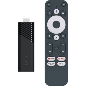 Media-player ZTE ZXV10 Stick, 4K Ultra HD, HDR, Google TV, Chromecast, Wi-Fi, Bluetooth, HDMI, 32 GB, Quad-Core, Telecomanda comenzi vocale, Black Media-player ZTE ZXV10 Stick, 4K Ultra HD, HDR, Google TV, Chromecast, Wi-Fi, Bluetooth, HDMI, 32 GB, Quad-Core, Telecomanda comenzi vocale, Black