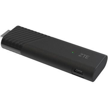 Media-player ZTE ZXV10 Stick, 4K Ultra HD, HDR, Google TV, Wi-Fi, Bluetooth, HDMI, 32 GB, Quad-Core, Telecomanda comenzi vocale, Black