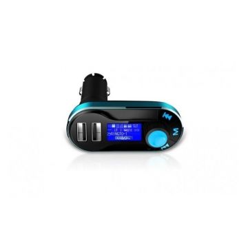 Modulator FM si Car Kit, BG01 cu Telecomanda, compatibil MicroSD, 2x USB, jack 3.5mm