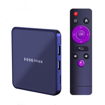 TV Box Media Player Techstar® H96 Max V12, 4K, RAM 4GB DDR3, ROM 32GB, Android 12, RK3318 Quad Core, WiFi dual band, Slot Card, Negru TV Box Media Player Techstar® H96 Max V12, 4K, RAM 4GB DDR3, ROM 32GB, Android 12, RK3318 Quad Core, WiFi dual band, Slot Card, Negru