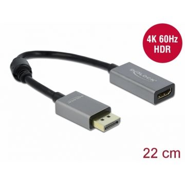 Adaptor activ DisplayPort 1.4 la HDMI T-M, Delock 66436