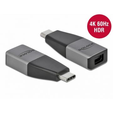 Adaptor USB 3.2-C Gen1 la mini DisplayPort (DP Alt Mode) 4K60Hz, Delock 64121