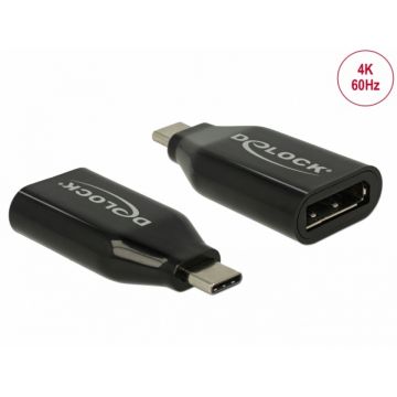 Adaptor USB-C la Displayport (DP Alt Mode) 4K 60Hz HDR T-M, Delock 64151
