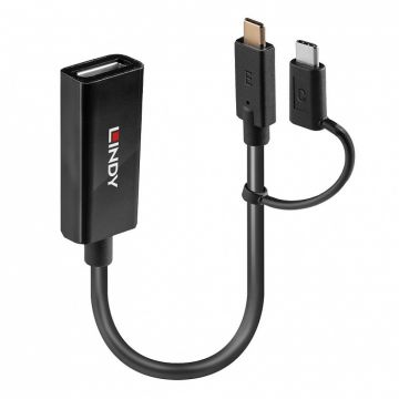 Adaptor USB Type C la Displayport 4K60Hz T-M Bidirectional, Lindy L43294*