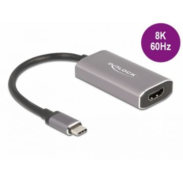 Adaptor USB type C la HDMI (DP Alt Mode) 8K60Hz cu HDR, Delock 62632