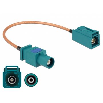 Cablu antena FAKRA Z plug la FAKRA Z jack RG-316 20cm, Delock 89660
