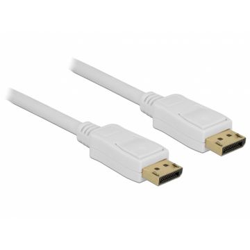 Cablu Displayport 1.2 T-T 4K 60 Hz 7m Alb, Delock 84861